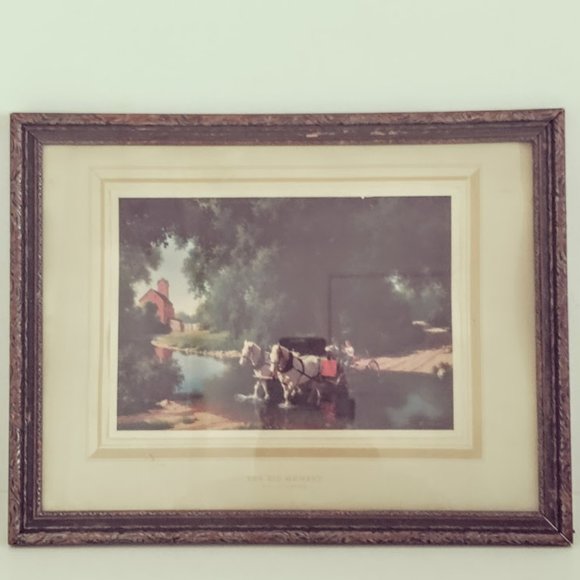 Paul Detlefsen Accents Vintage Wood Framed Picture The Big Moment